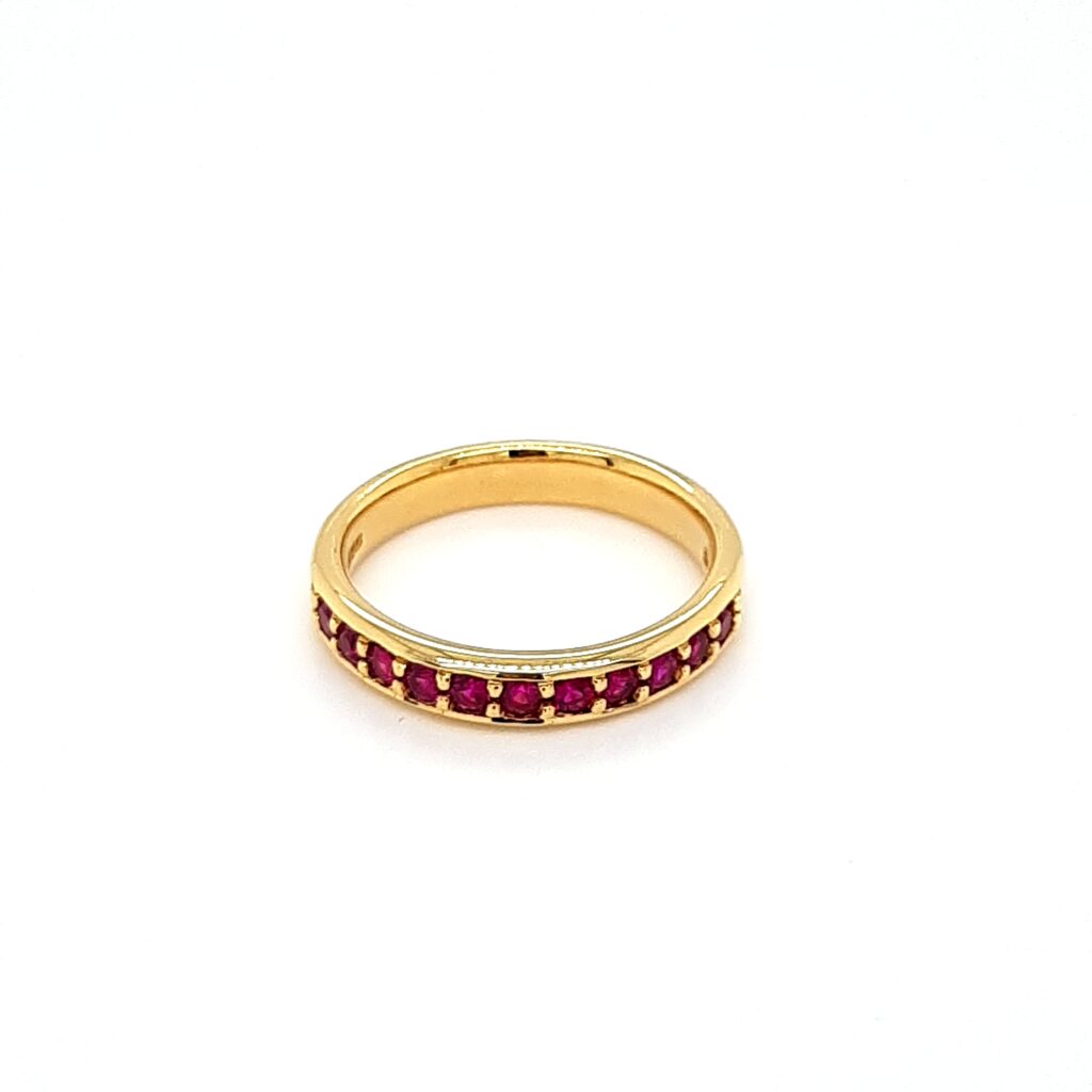 18ct Yellow Gold Ruby eternity ring | Fosters Jewellers